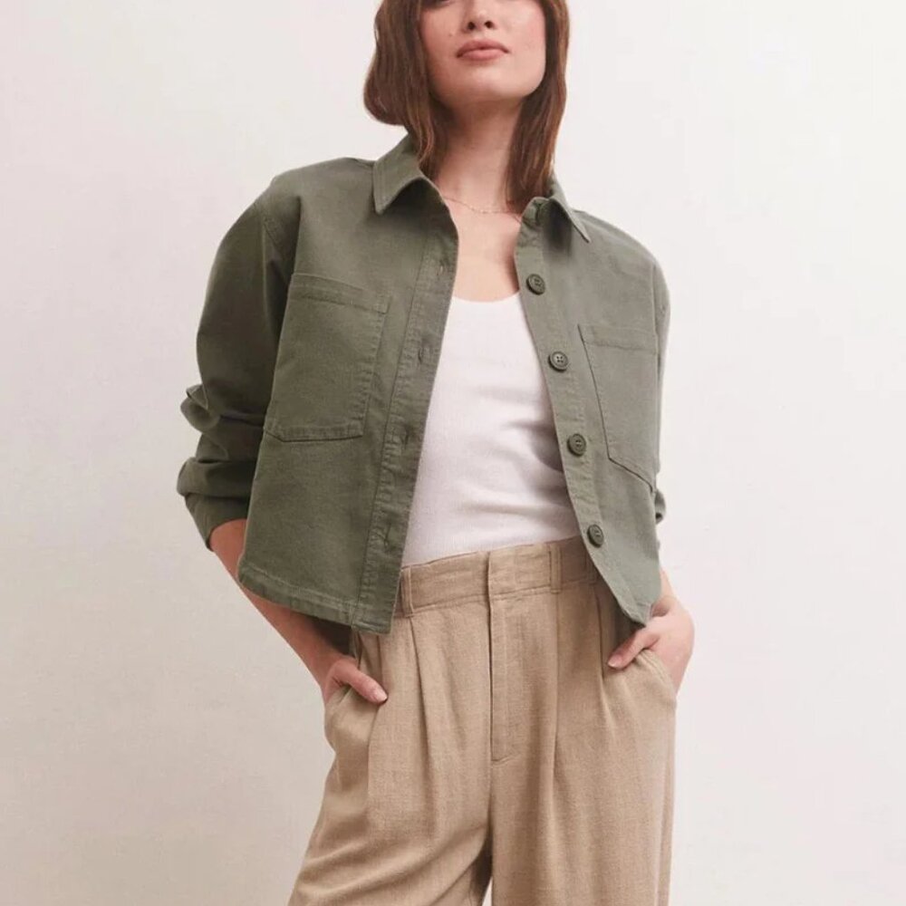 Z Supply All Day Twill Crop Jacket NWT 19508457046